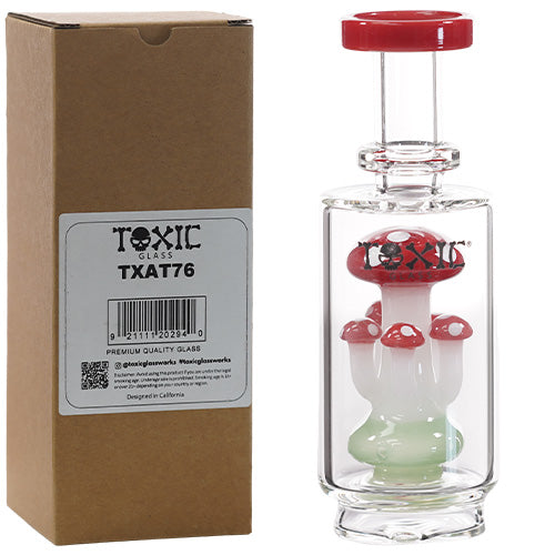 Toxic Nectar Collector Mushroom Puffco Glass Attachment Red