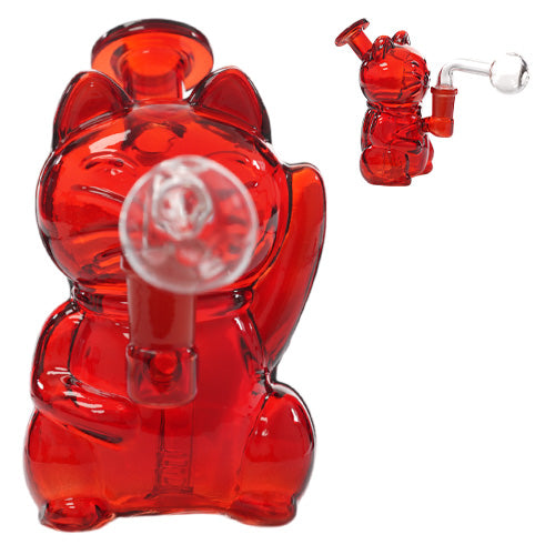 O.B. Water Pipe Kitty Style 2093a 5.0" Red
