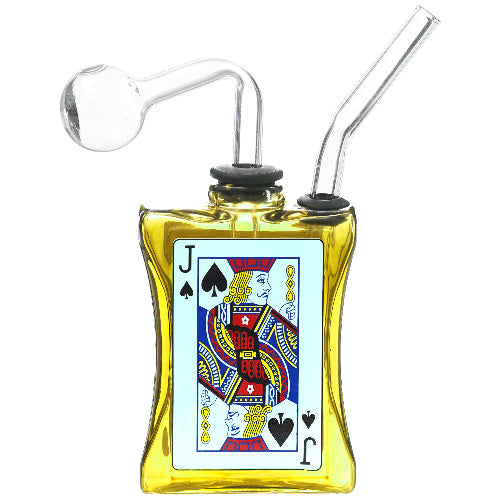 O.B. Water Pipe Jack of Spades 2148a 7.0" Yellow