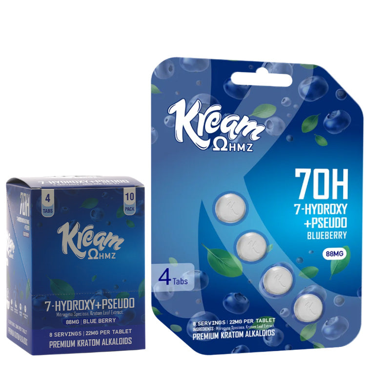 Kream Tablets & Caplets 7OH Tablets 8 servings 22mg 4-Per Pack Blueberry Pseudo