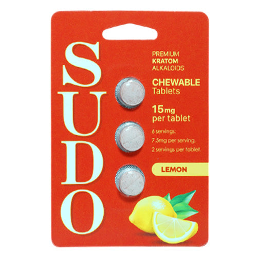 Krave Tablets & Caplets Sudo Kratom Alkaloids Lemon