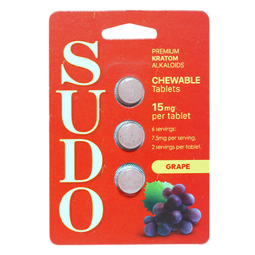 Krave Tablets & Caplets Sudo Kratom Alkaloids Grape