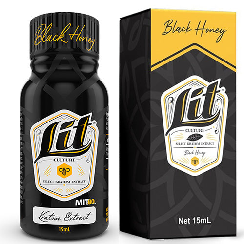 Lit Culture Extracts & Drinks Kratom Extract Shot Select 15ml Black Honey
