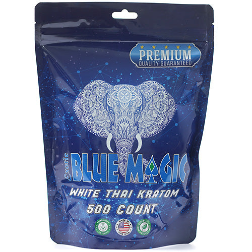 Blue Magic Tablets & Caplets Kratom 500ct White Thai