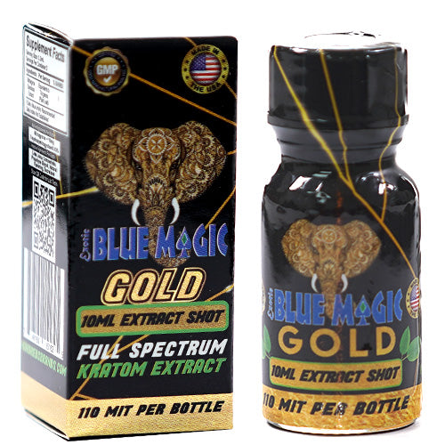Blue Magic Extracts & Drinks Kratom 10 ML Full Spectrum Extract Shot Gold