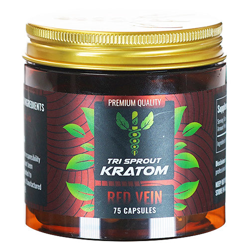 Tri Spout Tablets & Caplets Kratom 75ct Red Vein