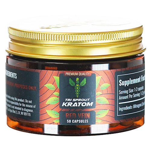 Tri Spout Tablets & Caplets Kratom 50ct Red Vein