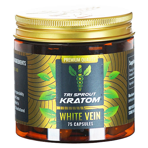 Tri Spout Tablets & Caplets Kratom 75ct White Vein