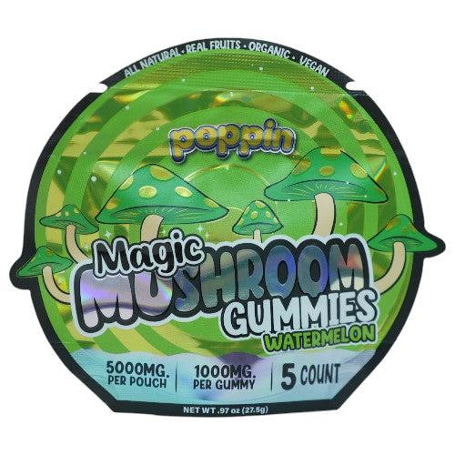 Poppin Magic Gummies 5000mg 5-Per Pack Watermelon