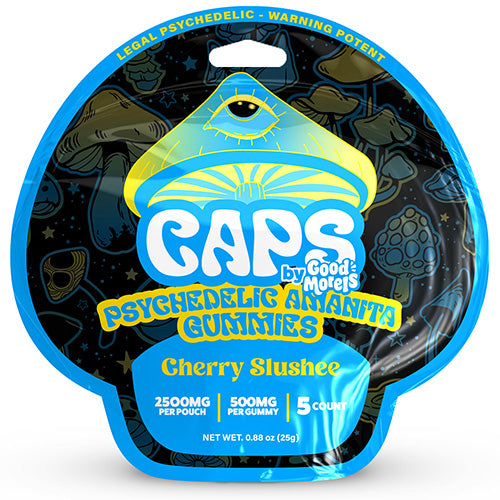 Caps Magic Gummies Amanita - 500MG Per Gummy 2500MG 5-per pack Cherry Slushee