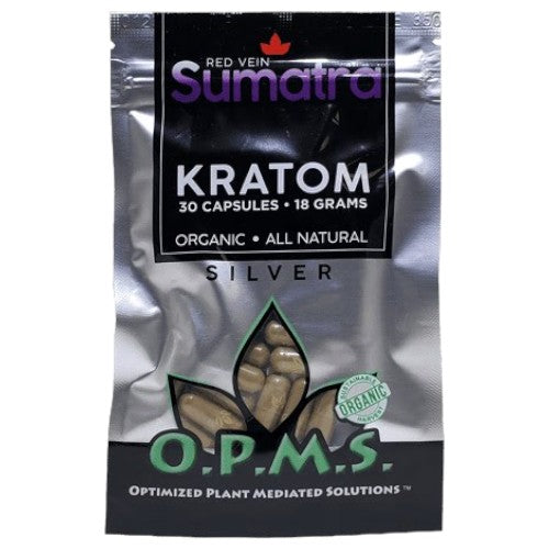 OPMS Tablets & Caplets Kratom 30ct - 18gr Red Vein Sumatra