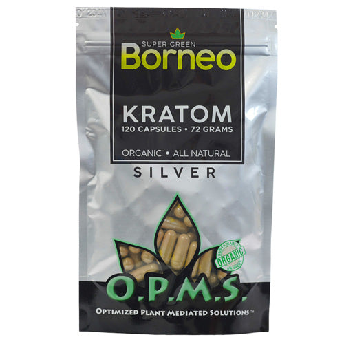 OPMS Tablets & Caplets Kratom 120ct - 72gr Super Green Borneo