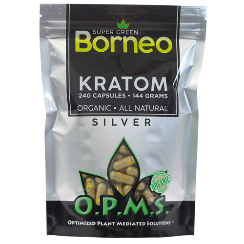 OPMS Tablets & Caplets Kratom 240ct - 144gr Super Green Borneo