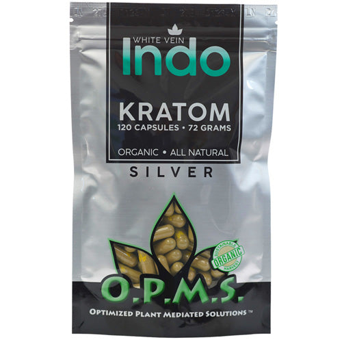 OPMS Tablets & Caplets Kratom 120ct - 72gr White Vein Indo