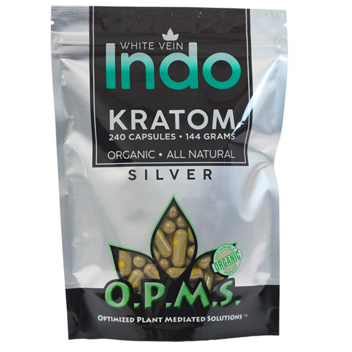 OPMS Tablets & Caplets Kratom 240ct - 144gr White Vein Indo