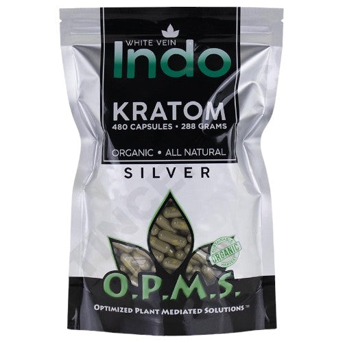OPMS Tablets & Caplets Kratom 480ct - 288gr White Vein Indo