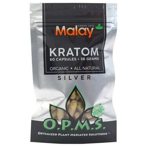 OPMS Tablets & Caplets Kratom 60ct - 36gr Green Vein Malay
