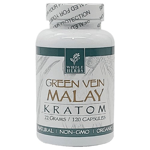 Whole Herbs Tablets & Caplets Kratom 120ct Green Vien Malay