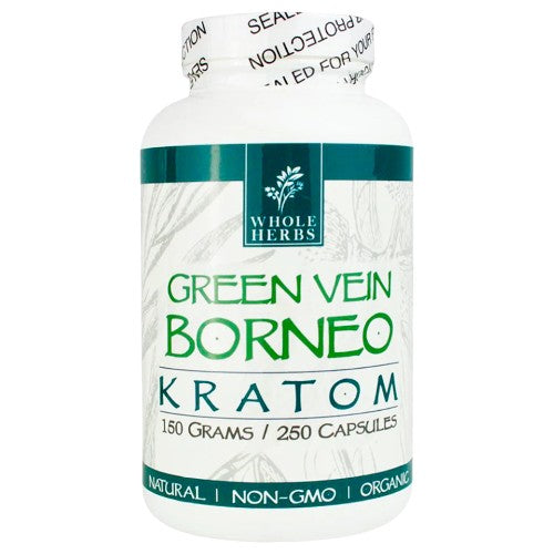Whole Herbs Tablets & Caplets Kratom 250ct Green Vien Borneo