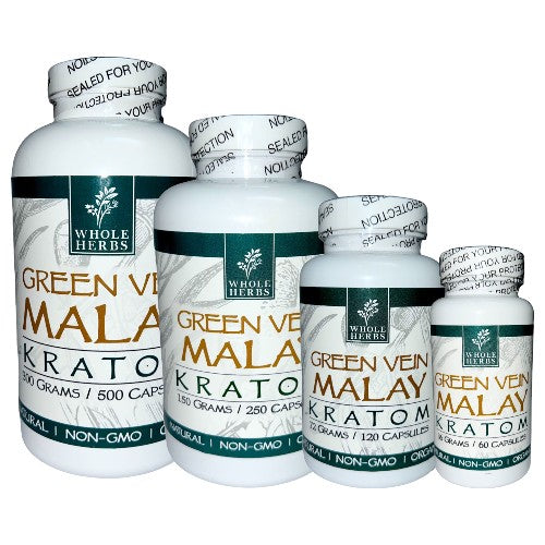 Whole Herbs Tablets & Caplets Kratom 500ct Green Vien Malay