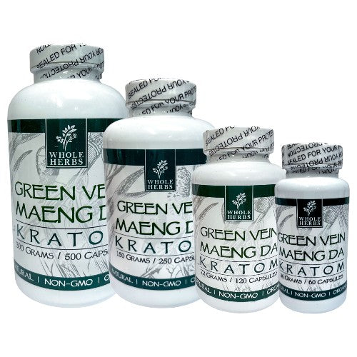 Whole Herbs Tablets & Caplets Kratom 500ct Green Vien Maeng Da