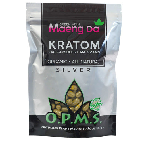 OPMS Tablets & Caplets Kratom 240ct - 144gr Green Vein Maeng Da