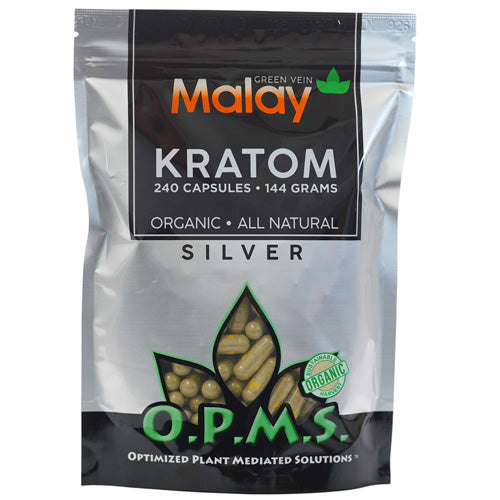 OPMS Tablets & Caplets Kratom 240ct - 144gr Green Vein Malay