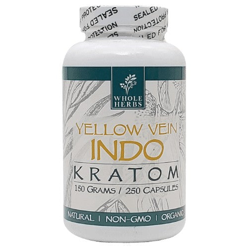 Whole Herbs Tablets & Caplets Kratom 250ct Yellow Vein Indo