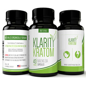 Klarity Kratom Tablets & Caplets Kratom 40ct Maeng Da