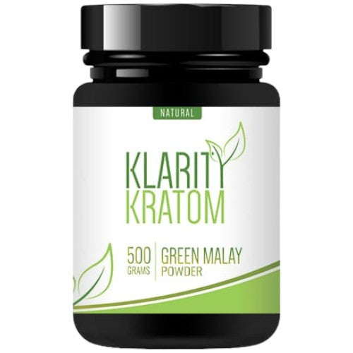 Klarity Kratom Tablets & Caplets Kratom 500ct Green Malay