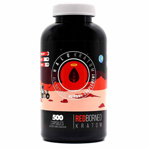 Halo Kratom Tablets & Caplets Kratom 500ct Red Borneo