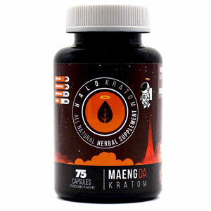 Halo Kratom Tablets & Caplets Kratom 75ct Maeng Da