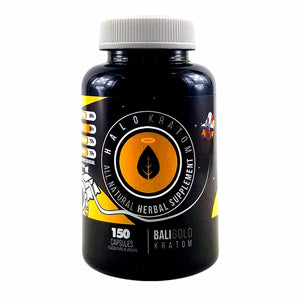 Halo Kratom Tablets & Caplets Kratom 150ct Bali Gold