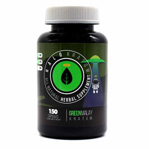 Halo Kratom Tablets & Caplets Kratom 150ct Green Malay