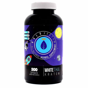 Halo Kratom Tablets & Caplets Kratom 500ct White Thai