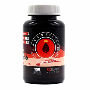 Halo Kratom Tablets & Caplets Kratom 150ct Red Borneo
