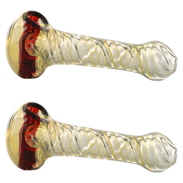 Unbranded Hand Pipe Alien 2 Bowls (2483) Glass 4.5"