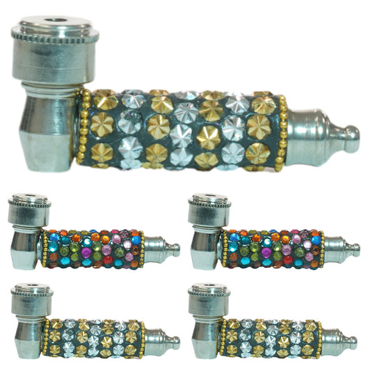 Unbranded Hand Pipe Heavy Marbel (2486) Metal 3.0"