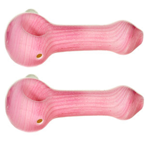 Unbranded Hand Pipe Milky Rose (2914) Glass 4.5"