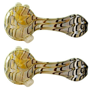 Unbranded Hand Pipe Flat Mouth Fancy Art (2917) Glass 3.5"