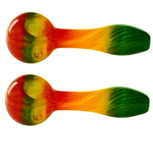 Unbranded Hand Pipe Rasta Full (2933) Glass 4.0"