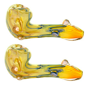 Unbranded Hand Pipe Fumed Sherlock Shape (2937) Glass 4.0"