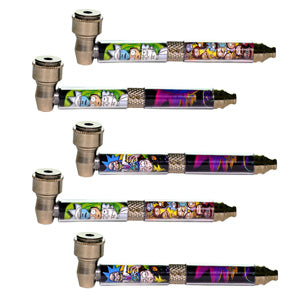 Unbranded Hand Pipe Rick & Morty Double Sticker (3250) Metal 4.5"
