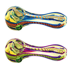 Unbranded Hand Pipe Colorful (4518) Glass 4.5"