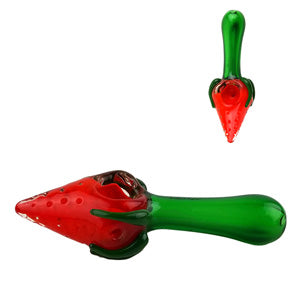 Unbranded Hand Pipe Strawberry with Handle (4838) Glass 5.0"