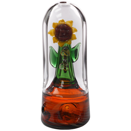 Unbranded Hand Pipe Flower Steamroller (7458) Glass 5.0"