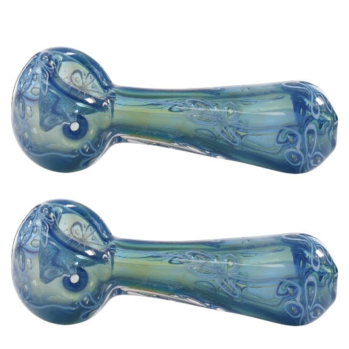 Helios Hand Pipe Bluish (9328) Glass 4.0"