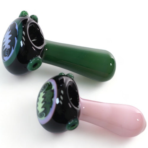 Unbranded Hand Pipe ZIG ZAG STICKER SLIME TUBE (113022) Glass 4.5"