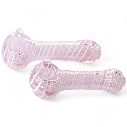 Unbranded Hand Pipe PINK /45 Gr PINK TUBE (113028) Glass 3.5"