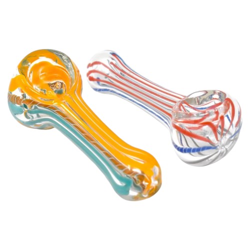 Unbranded Hand Pipe Inside Out (114006) Glass 3.0"